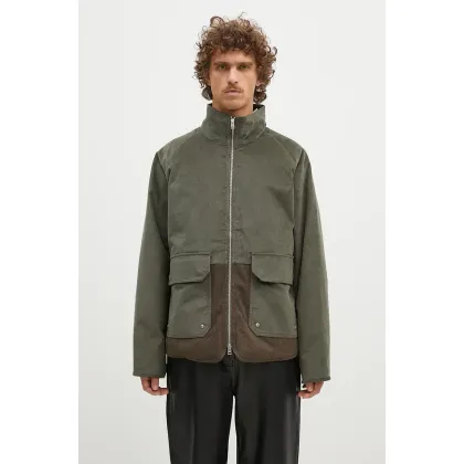 Zdjęcie Norse Projects kurtka z domieszką wełny Hakon Solotex Corduroy kolor zielony przejściowa N50.0257.8098