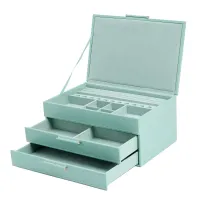 Picture Handmade Sophia Jade jewelry box with two drawers