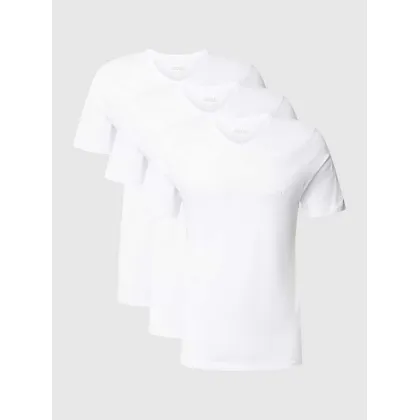 Zdjęcie T-shirt z dekoltem w serek w zestawie 3 szt. model ‘Classic’