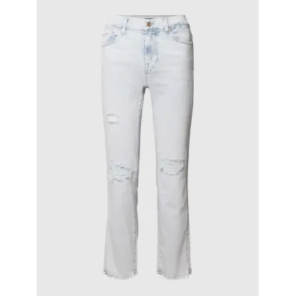 Zdjęcie Jeansy capri o kroju slim fit z detalami z logo