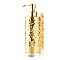 Picture Stylish soap dispenser made of hammered brass - Il Paralume Marina