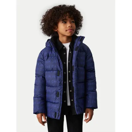 Zdjęcie Calvin Klein Jeans Kurtka zimowa Logo Aop IB0IB02289 Niebieski Regular Fit