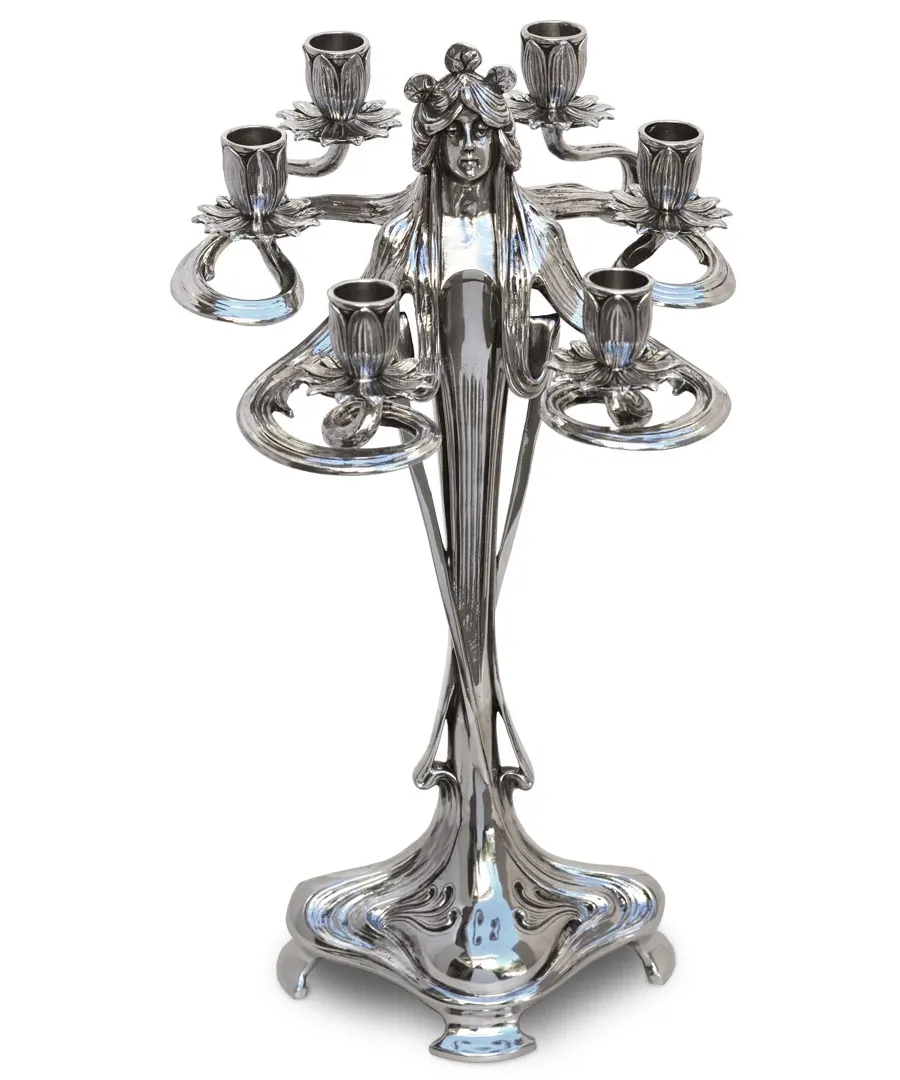 picture 3 Phenomenal six-arm candlestick made of pewter