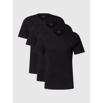 Zdjęcie T-shirt z dekoltem w serek w zestawie 3 szt. model ‘Classic’