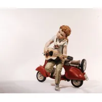 Picture Porcelain figurine of a young guitarist - Sibania
