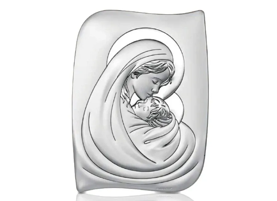 obrazek 1 Srebrny obrazek z Madonną z dzieciątkiem 13,5х18 cm