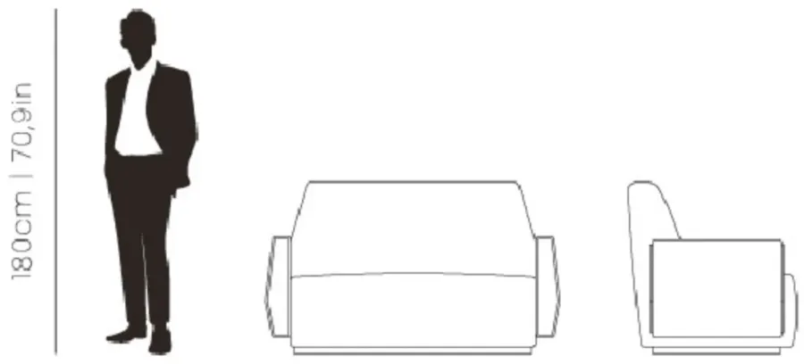 obrazek 8 Geometryczna sofa wannowa - Doris