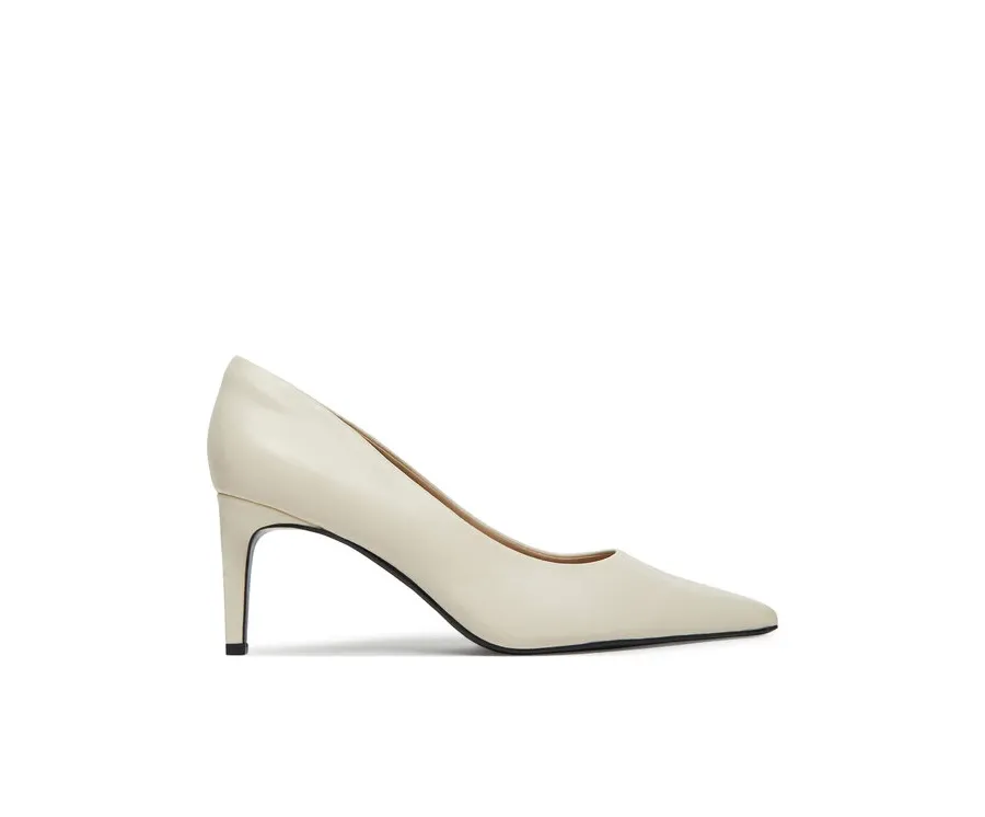 obrazek 1 Calvin Klein Szpilki Pump 70 Pointy Hw Bar Lth HW0HW02561 Écru
