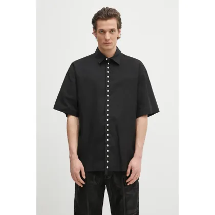 Zdjęcie AMBUSH koszula Pearl Button Shirt męska kolor czarny relaxed z kołnierzykiem klasycznym 12115313
