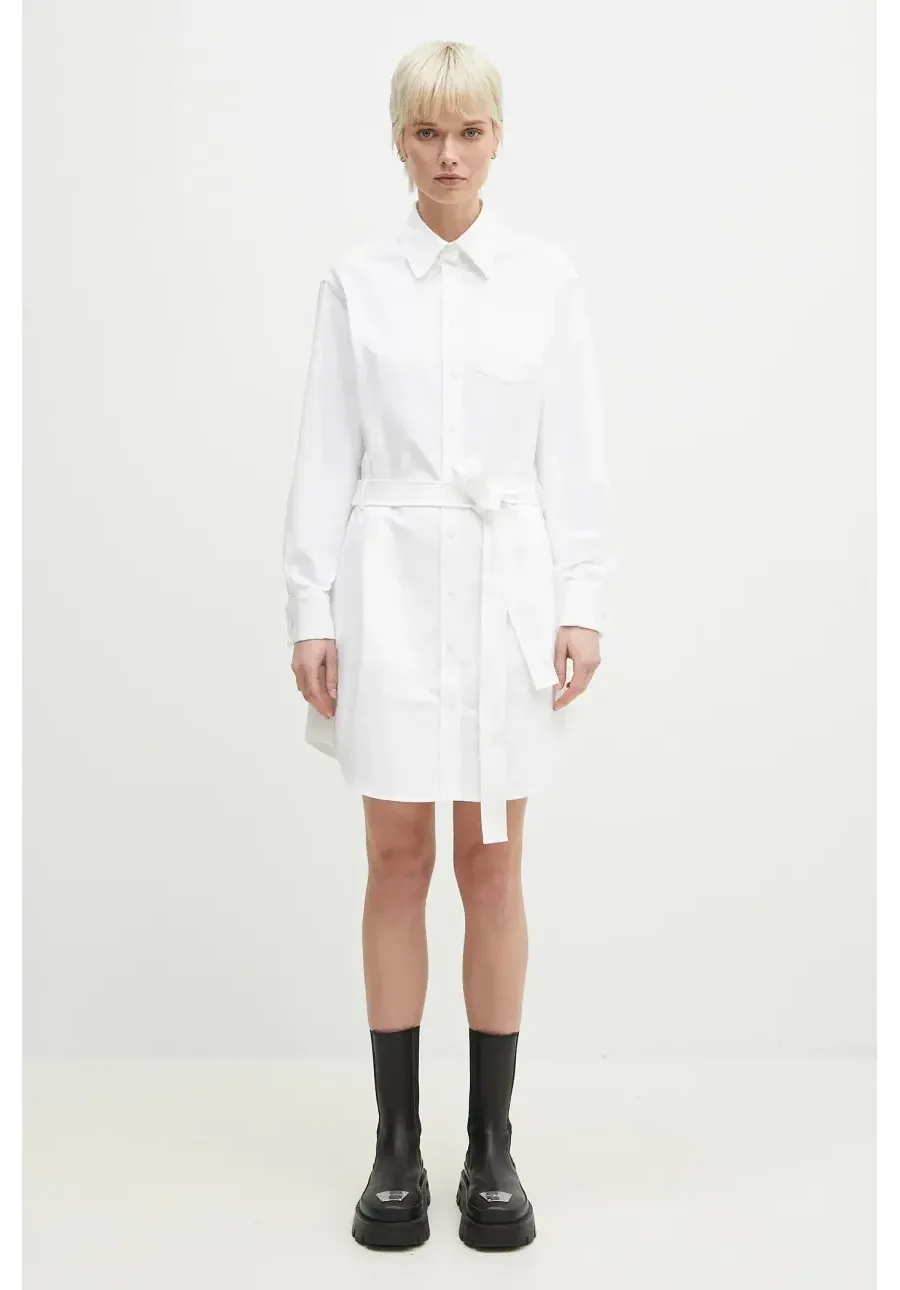 obrazek 1 Kenzo sukienka bawełniana kolor biały mini prosta FF52RO4059LO.01