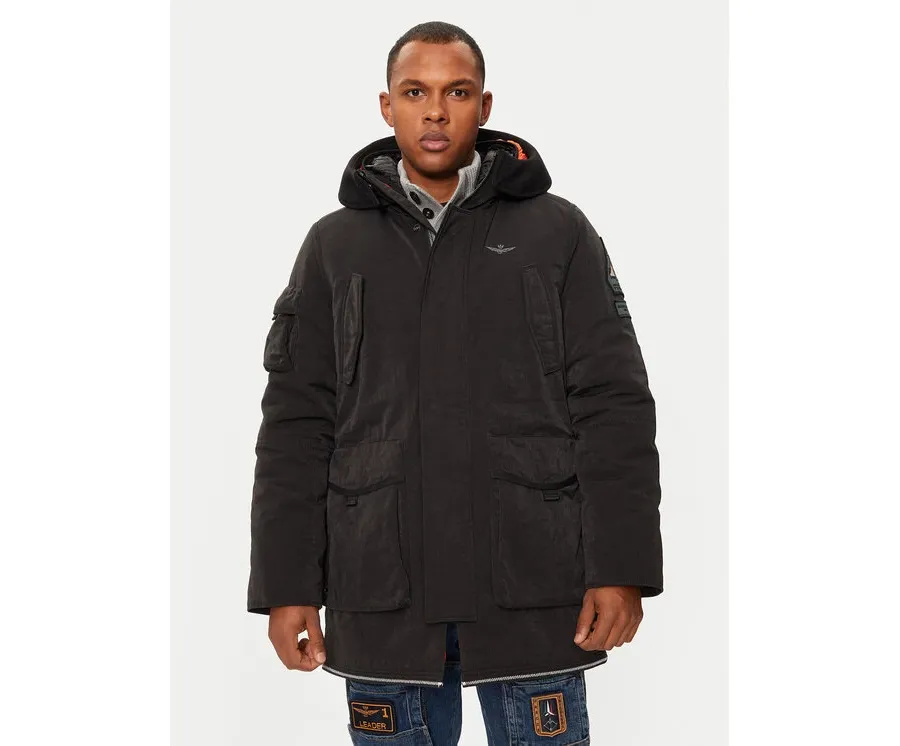 obrazek 1 Aeronautica Militare Kurtka zimowa 242AB2195CT3431 Czarny Regular Fit