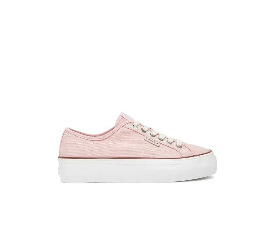 obrazek 1 Calvin Klein Jeans Tenisówki Vulc Flatform Ctn Logo Tag YW0YW01838 Różowy
