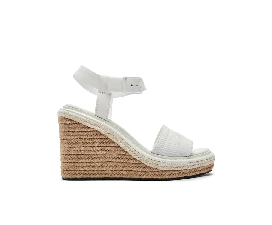 obrazek 1 Calvin Klein Espadryle Wedge Sandal 70 He HW0HW02050 Biały