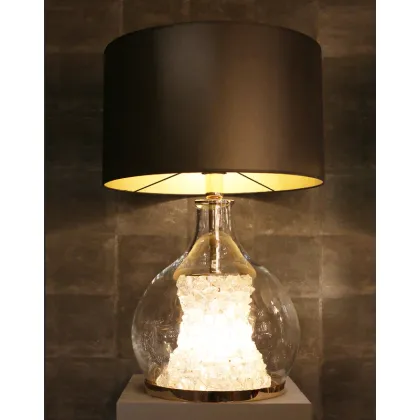 Zdjęcie Ekskluzywna lampa biurkowa Defrost z przezroczystego szkła