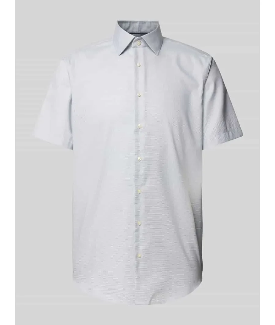 obrazek 1 Koszula biznesowa o kroju regular fit z delikatnie fakturowanym wzorem