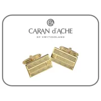 Picture Chevron cufflinks - gold-plated