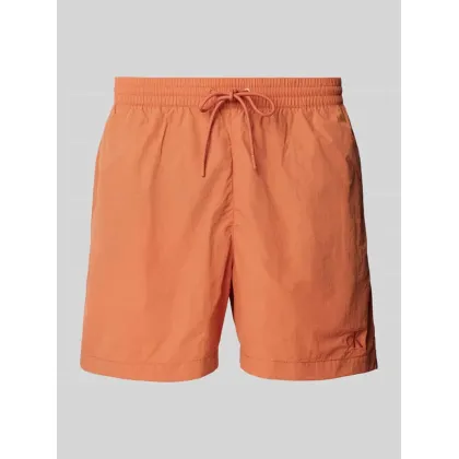 Zdjęcie Spodenki kąpielowe o kroju regular fit z wyhaftowanym logo model ‘DRAWSTRING’