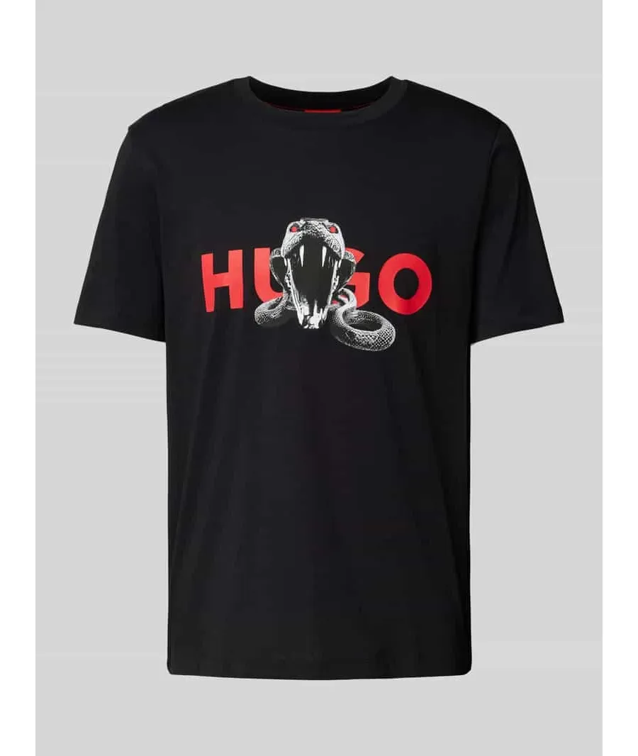 obrazek 1 HUGO T-Shirt Deyladec 50530607 Czarny Regular Fit