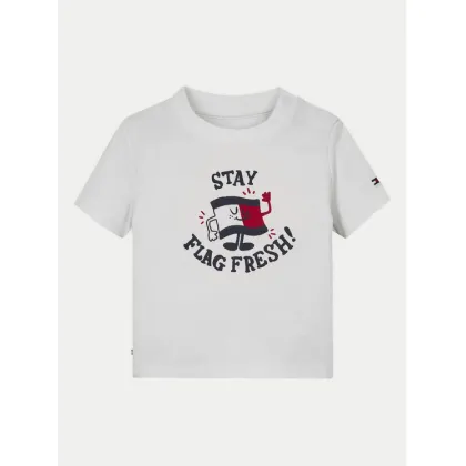 Zdjęcie Tommy Hilfiger T-Shirt Graphic KN0KN01964 Biały Regular Fit