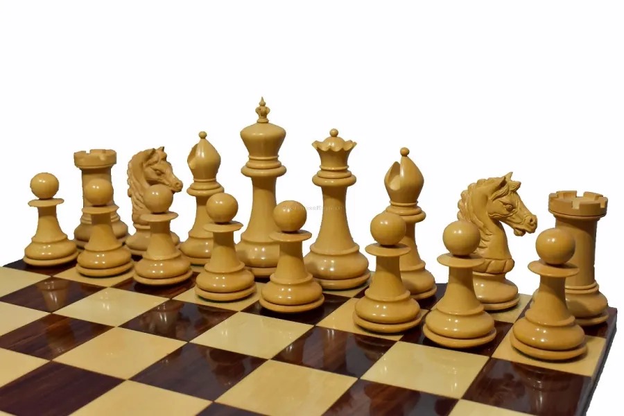 obrazek 6 Kolekcja pionków szachowych z drewna bukszpanowego i hebanowego - The Chess Empire