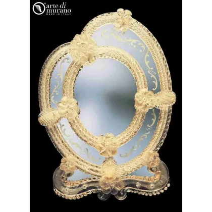 Zdjęcie Urokliwe weneckie lustro do salonu ze szkła Murano