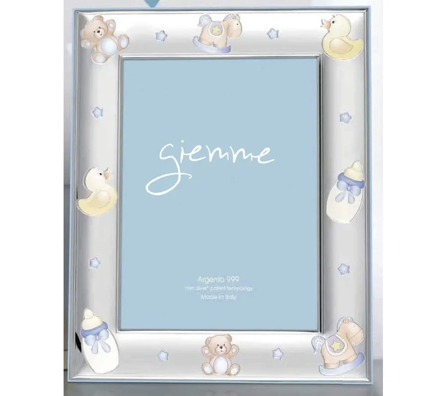 obrazek 1 Srebrna ramka na zdjęcia 13х18 cm zdobiona zabawkami w kolorze różowym