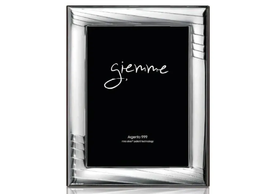 picture 1 Silver photo frame 18x24 cm with grooved edge