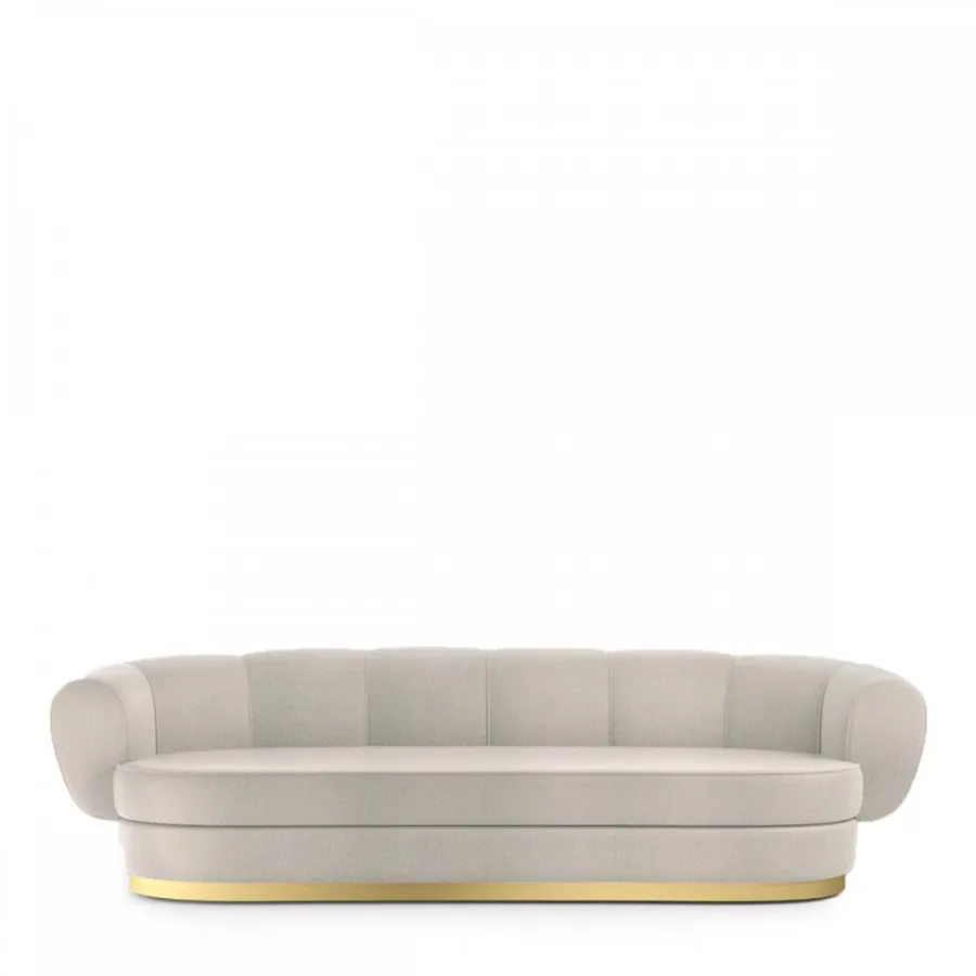 obrazek 2 Pięcioosobowa sofa charakteryzująca się falistą linią i metalową podstawą H.78xL.290xP.102 cm