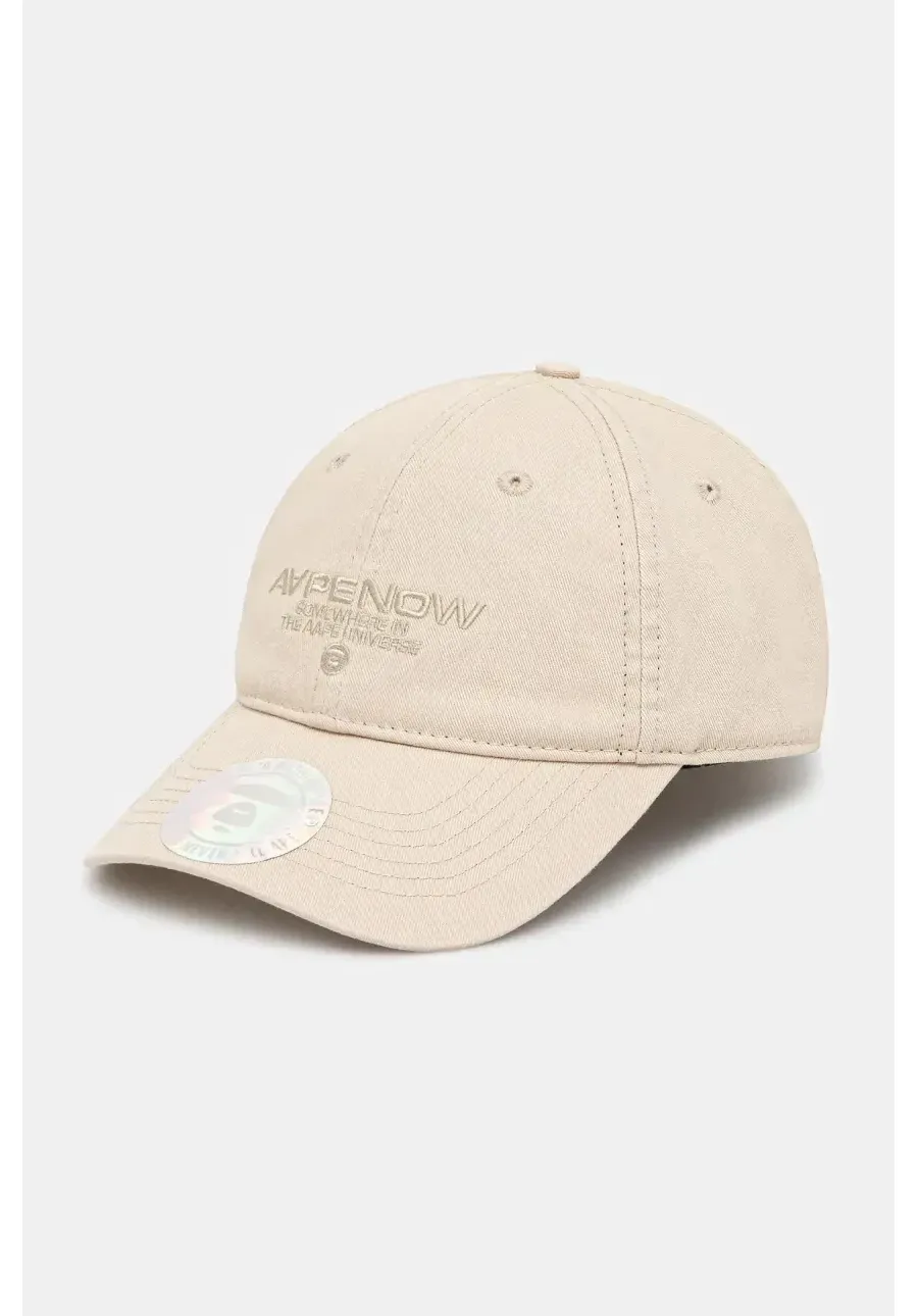 obrazek 1 AAPE czapka z daszkiem Now męska kolor beżowy gładka AAPCPM4940XXO