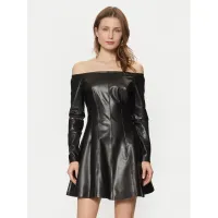 Zdjęcie Guess Sukienka z imitacji skóry W5RK43 K8S30 Czarny Regular Fit