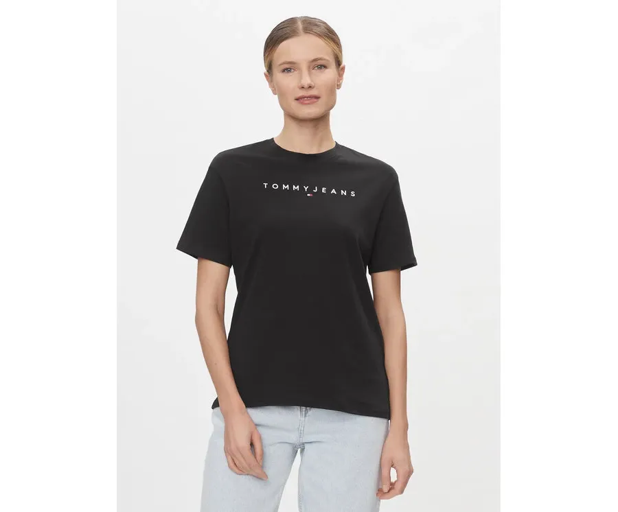 obrazek 1 Tommy Jeans T-Shirt Tjw Rlx New Linear Tee DW0DW17836 Czarny Relaxed Fit