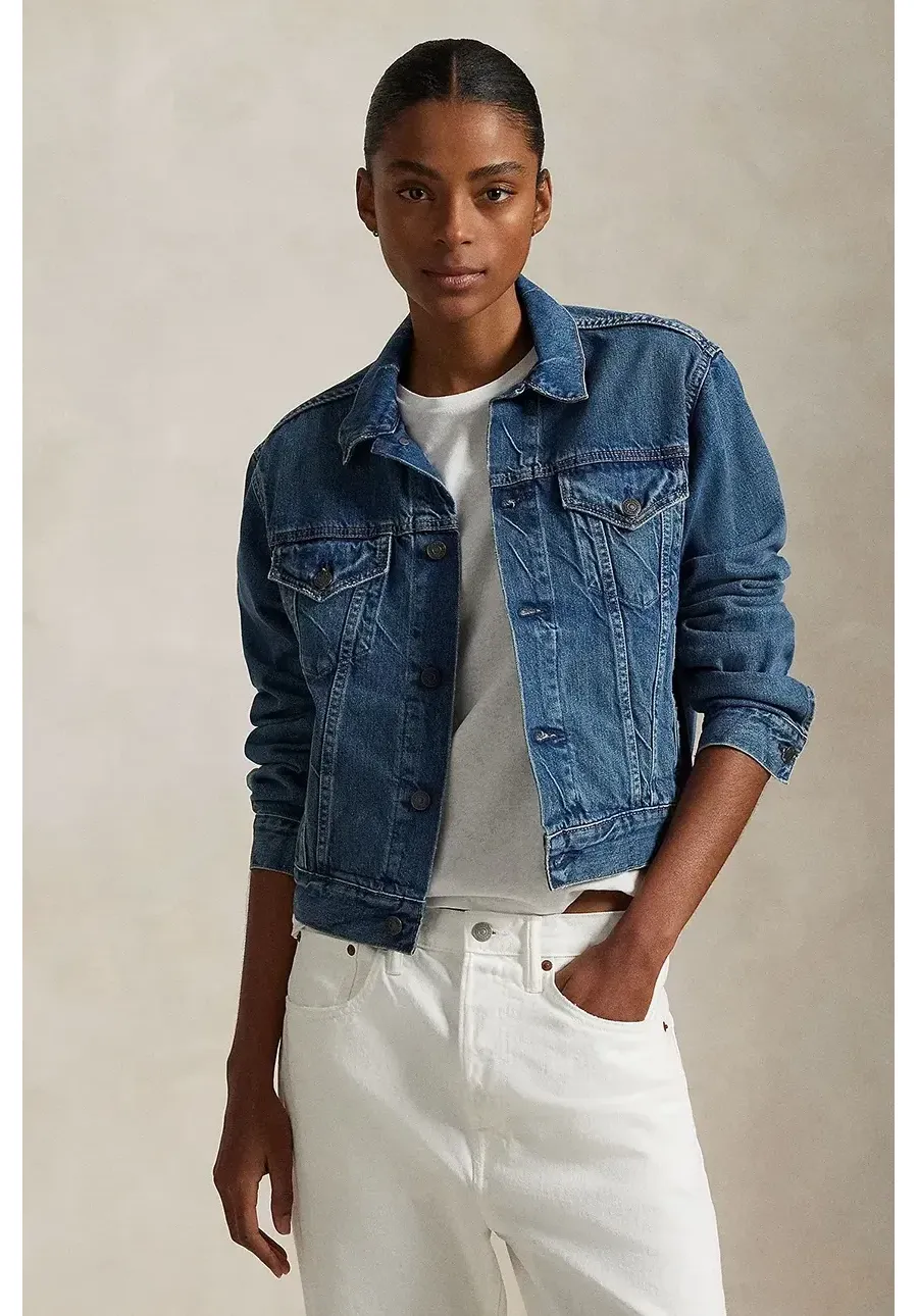 obrazek 1 Polo Ralph Lauren kurtka jeansowa damska kolor niebieski przejściowa 211969408