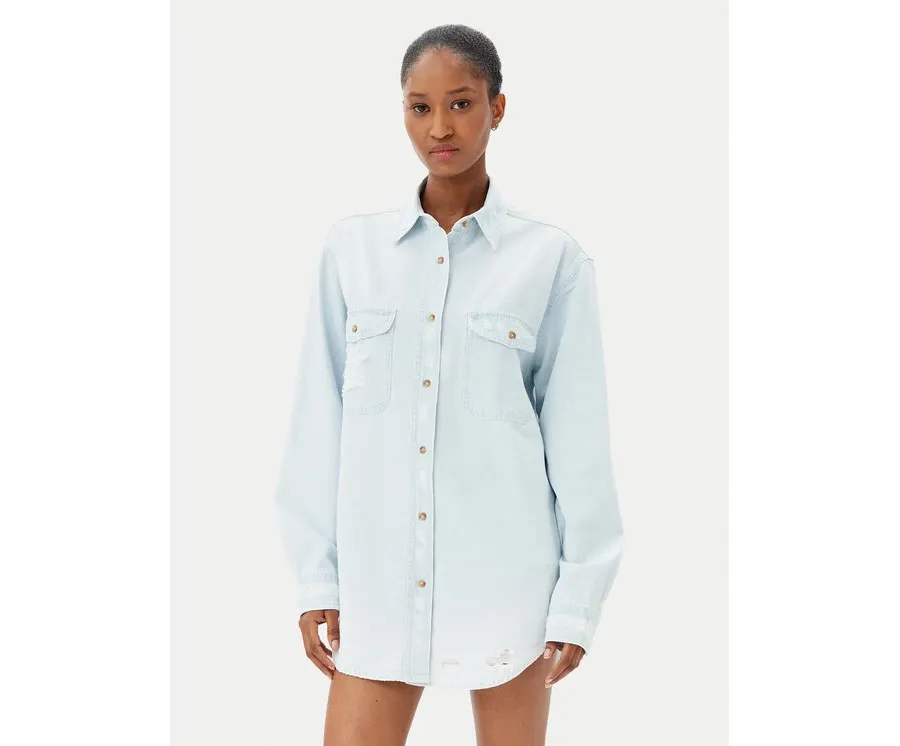 obrazek 1 One Teaspoon Koszula jeansowa Everyday Chambray 24864 Błękitny Regular Fit