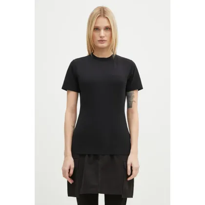 Zdjęcie VETEMENTS t-shirt Embroidered Logo Fitted Hourglass damski kolor czarny WA66TR630B