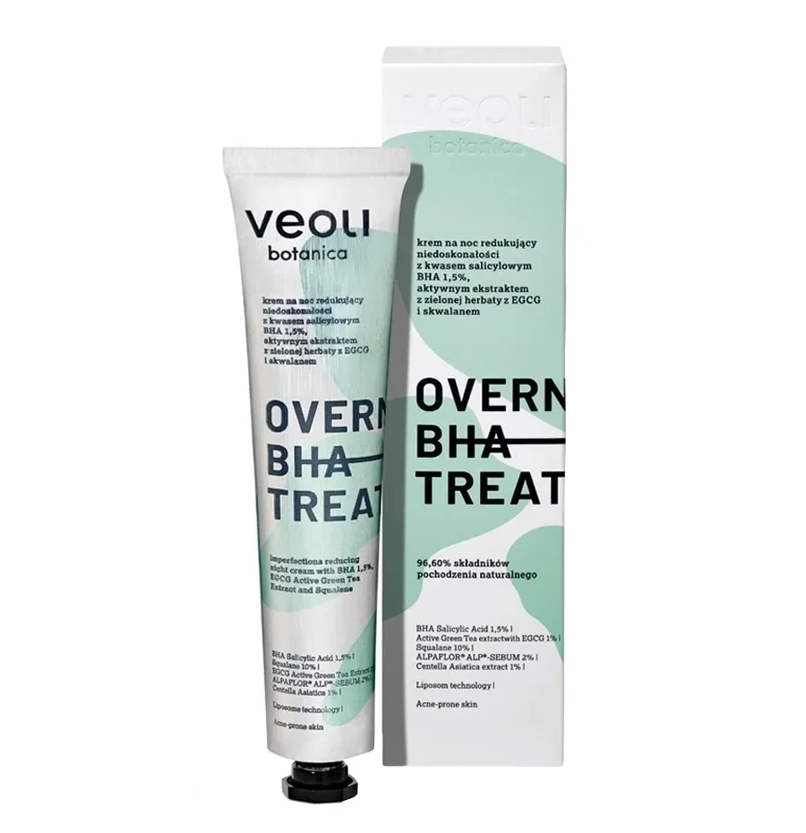 obrazek 1 Veoli Botanica Overnight BHA Treatment Krem na noc redukujący niedoskonałości  50 ml