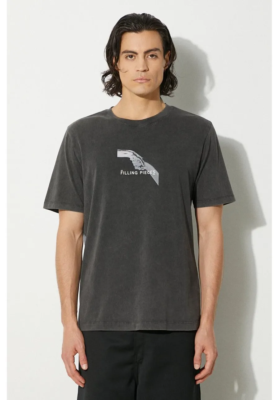 obrazek 1 Filling Pieces t-shirt bawełniany Handshake Vintage męski kolor szary z nadrukiem 74413631284