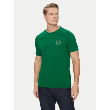 Zdjęcie Tommy Hilfiger T-Shirt Stack MW0MW38622 Zielony Regular Fit