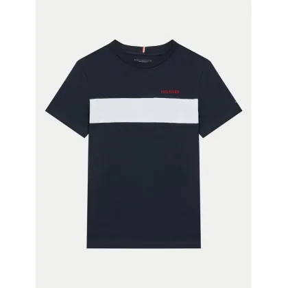 Zdjęcie Tommy Hilfiger T-Shirt Colorblock KB0KB09142 Granatowy Regular Fit