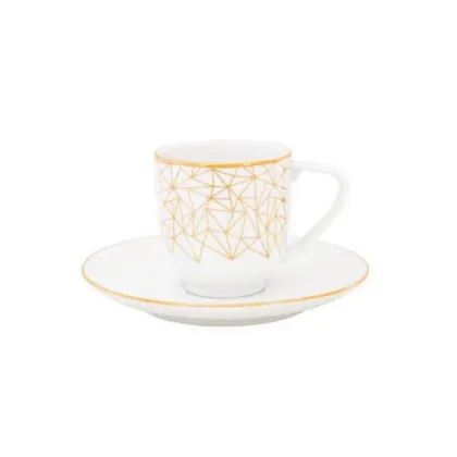 Zdjęcie Wyjątkowa porcelanowa filiżanka ze spodkiem do kawy