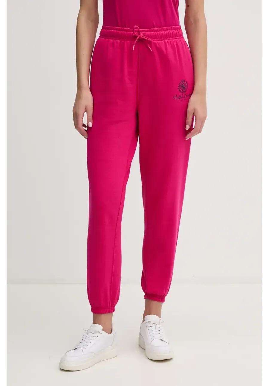 obrazek 1 Polo Ralph Lauren spodnie dresowe kolor różowy gładkie 211959889