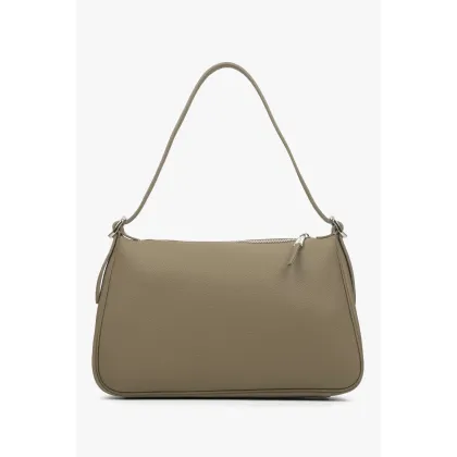 Zdjęcie Estro: Szarobeżowa torebka damska na ramię ze skóry naturalnej