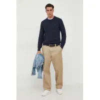 Zdjęcie Polo Ralph Lauren sweter bawełniany kolor granatowy lekki