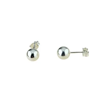 Zdjęcie Złote błyszczące kolczyki w kształcie kuli o średnicy 8mm