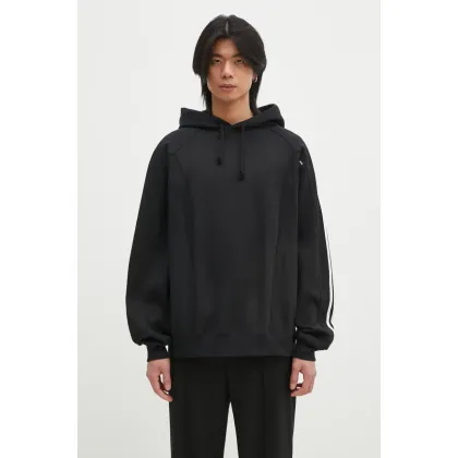 Zdjęcie Y-3 bluza Cut Line Hoodie męska kolor czarny z kapturem gładka JN7131