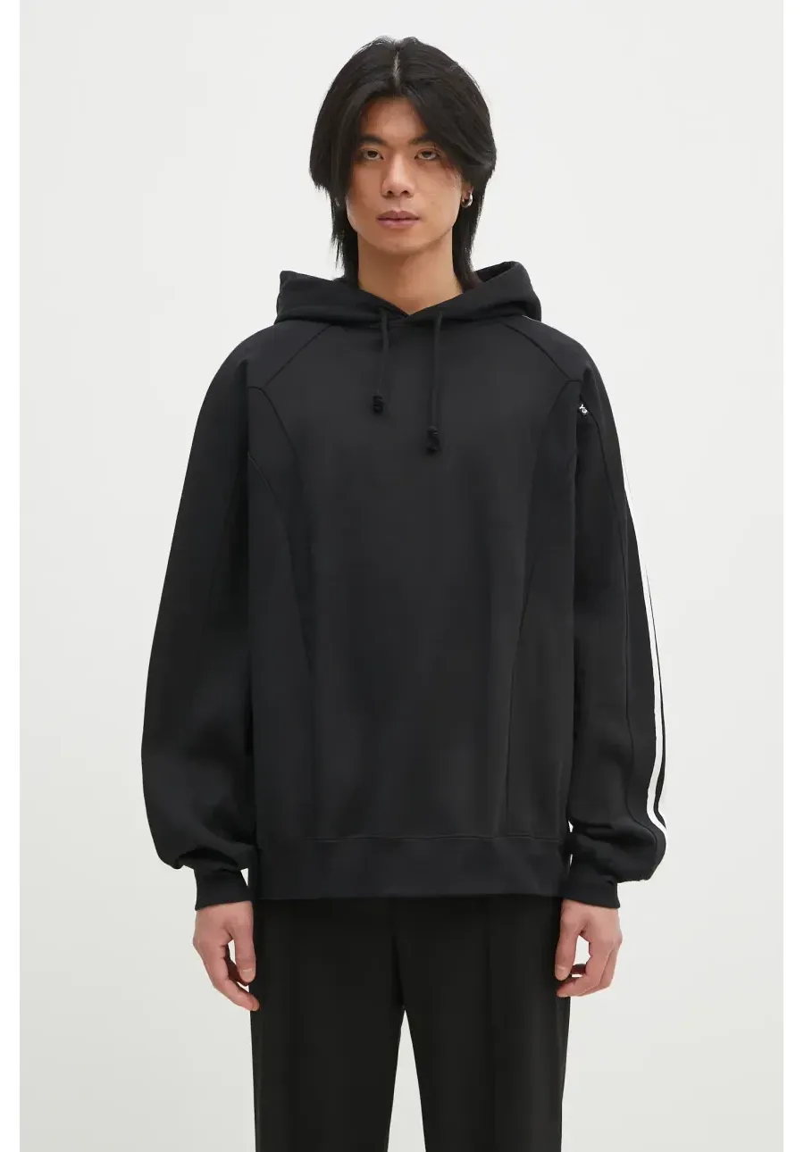 obrazek 1 Y-3 bluza Cut Line Hoodie męska kolor czarny z kapturem gładka JN7131