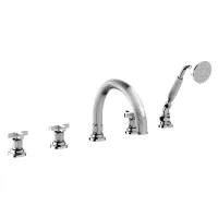 Zdjęcie Bateria wannowa nablatowa z pięcioma otworami do stylowej łazienki