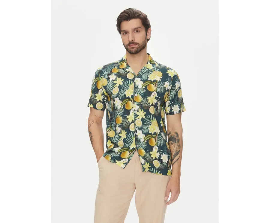 obrazek 1 Lindbergh Koszula 30-203729 Zielony Relaxed Fit