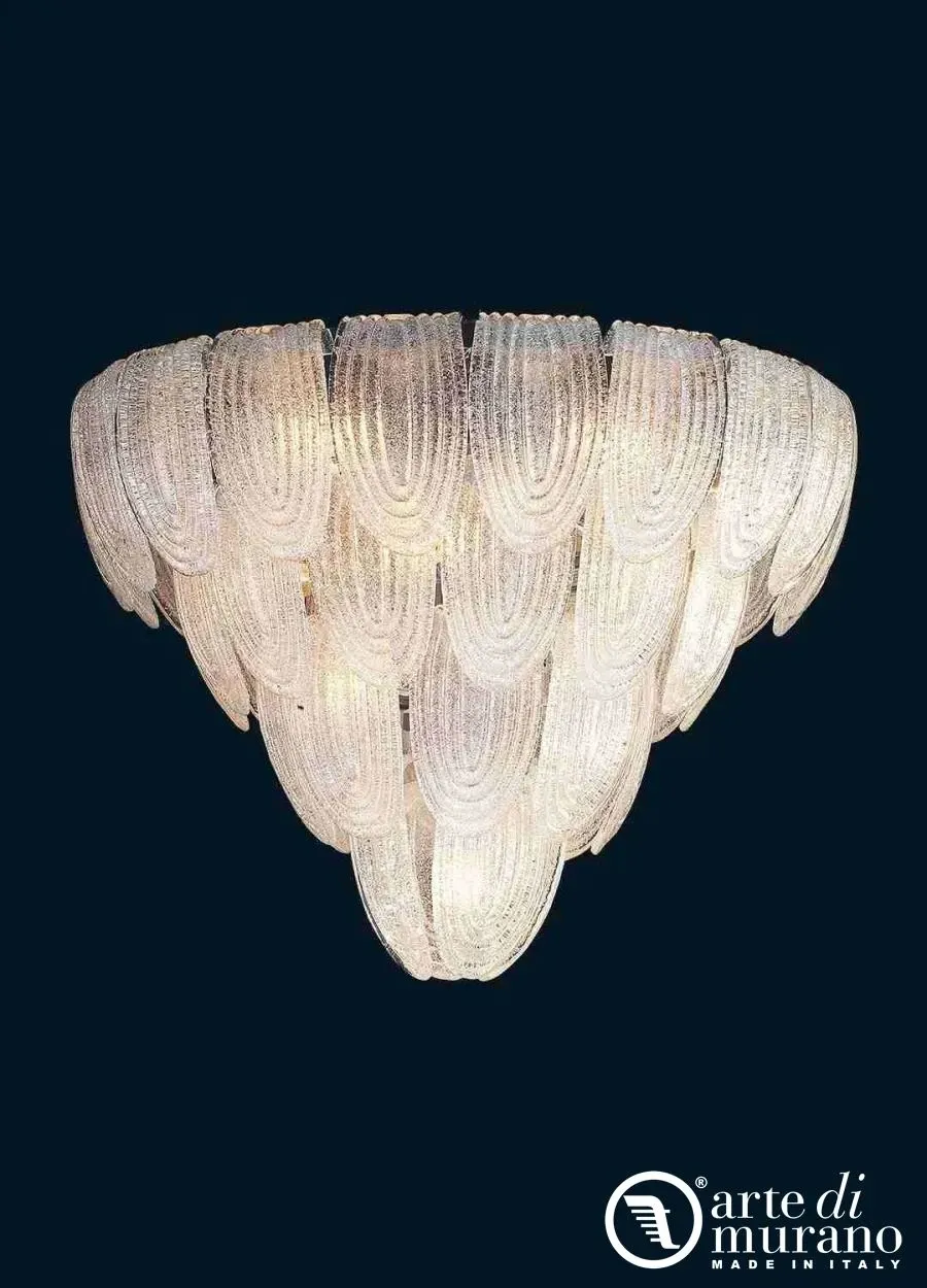 obrazek 1 Elegancka lampa sufitowa z kryształowego szkła Murano