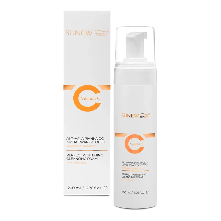 obrazek 1 Sunew Med+ Vitamin C Aktywna pianka do mycia twarzy i oczu 200 ml