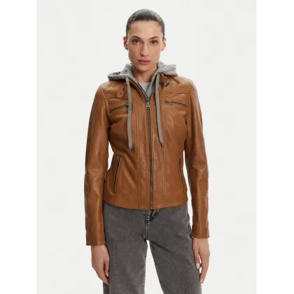 Zdjęcie Serge Pariente Kurtka skórzana 77040 Brązowy Regular Fit